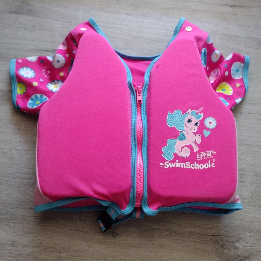 Kids Pink Unicorn Swim Vest